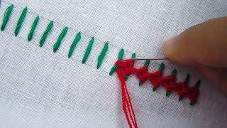 Hand Embroidery, Easy Border Line Embroidery Tutorial, Basic Stitch Embroidery