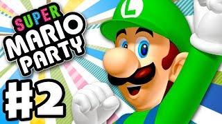 Super Mario Party - Gameplay Walkthrough Part 2 - King Bob-omb's Powderkeg Mine! (Nintendo Switch)