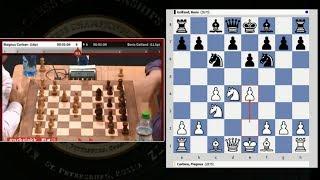 Blitz round 18 - Carlsen vs Gelfand || English opening || World blitz championship 2018