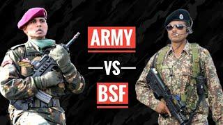 Indian Army Vs BSF - Difference Between Indian Army & Border Security Force - Explained (Hindi)