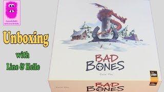 Bad Bones, Unboxing (In English, board game, family game)