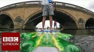 Paddle boarding the length of the river Thames – BBC London News