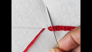 Border line design | Hand embroidery border line tutorial