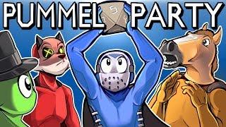 Pummel Party - REALLY FUN BOARD GAME! (Full Match) MOVIE TIME!