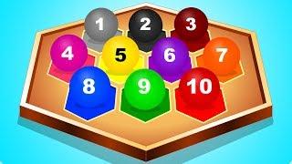 Learn Colors with Honeycomb Game | Learn Numbers 1-10 with Board Games | Learning for Kids Videos