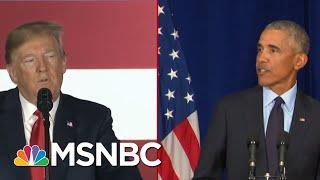 Split Screen Presidents: Barack Obama Comes Out Swinging As Donald Trump Digs In | Deadline | MSNBC
