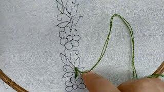 hand embroidery border design for dress | latest border line.