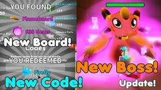 Update! New Volcano Boss! New Secret Codes! Got New Flame Board! - Ghost Simulator