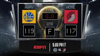 Warriors @ Trail Blazers LIVE Scoreboard - Join the conversation & catch all the action on ESPN!