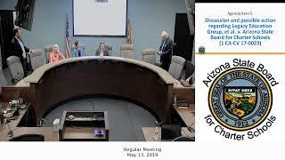 Arizona State Board for Charter Schools May 13, 2019 Board Meeting Live Stream