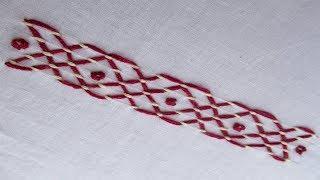 Basic hand embroidery border line nakshi katha design hand embroide