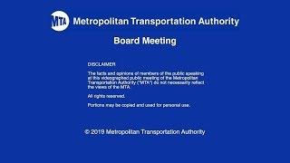MTA Board - 12/16/2019 Live Webcast