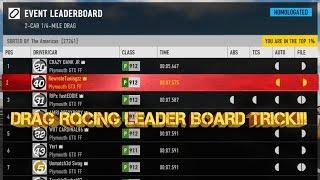 FORZA 7 GET MORE GRIP MOVE UP THE LEADER BOARD TECHNIQUE FOR DRAG RACING