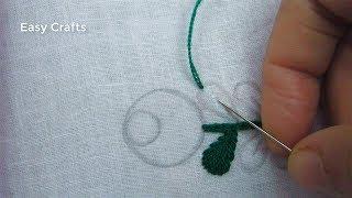 Hand embroidery,Nakshi kantha border line design tutorial 8