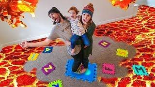 Lava Monster!! THE FLOOR IS LAVA CHALLENGE (new board game)