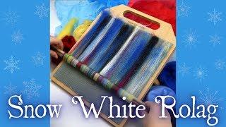 Satisfying Wool Blending | Snow White Inspired Rolag on a Blending Board